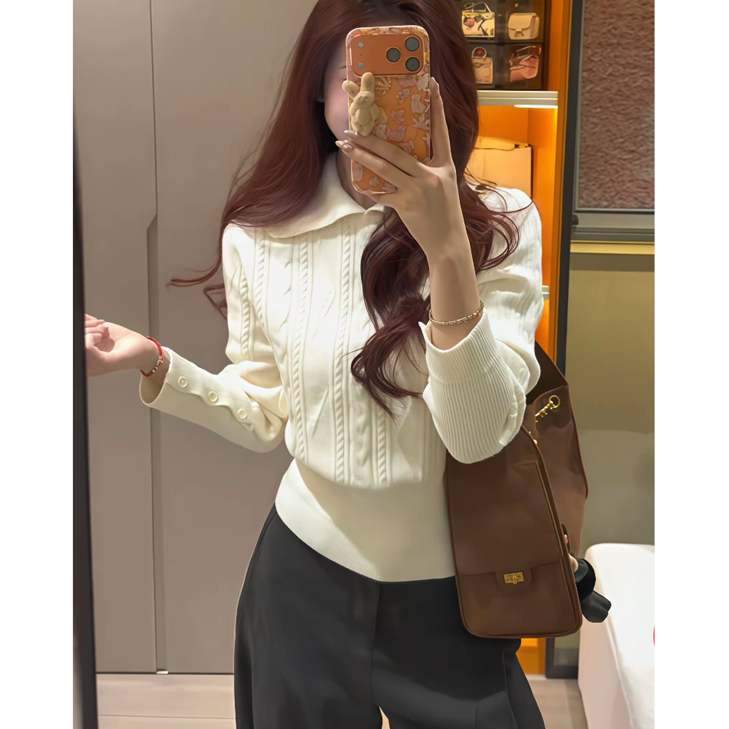 Laid-back Innerwear Mock-neck Slimming Pullover Sweater - Image 7