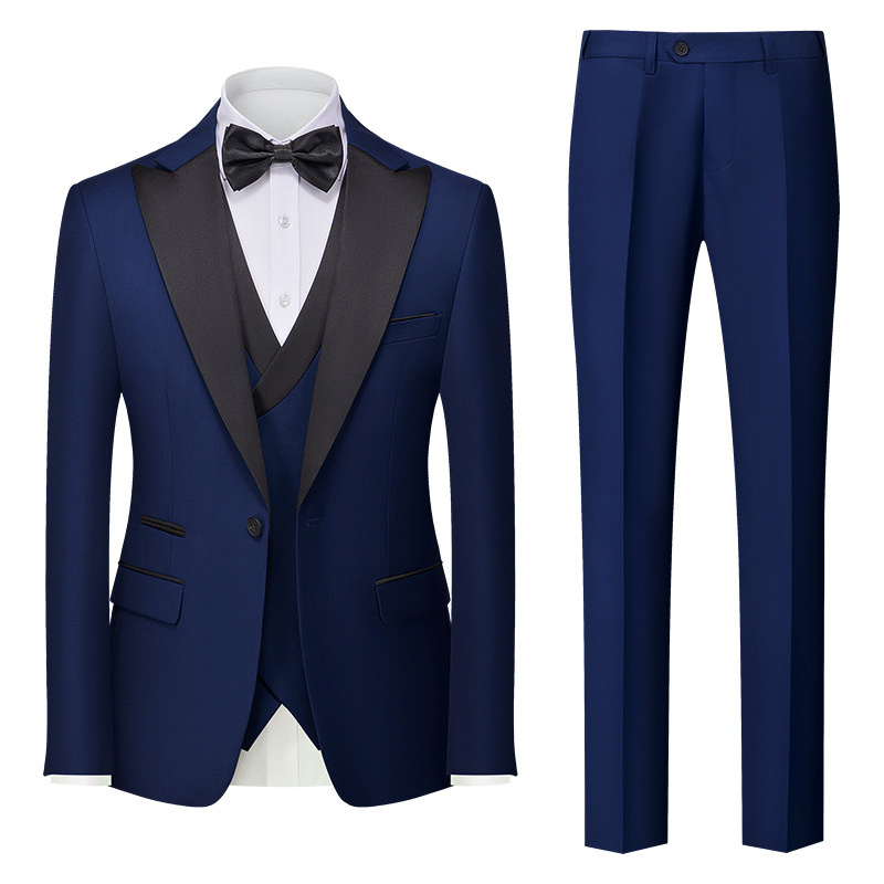 Korean-style Slim-fit Three-piece Suit Set - Image 3
