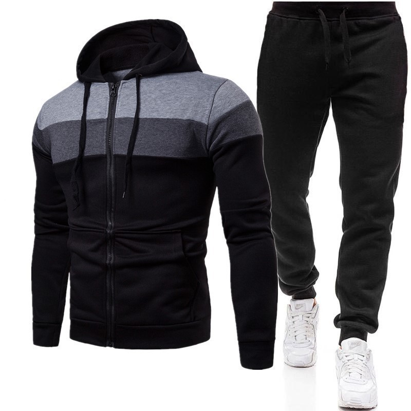 Men's Casual Plus-Size Loose Sweatshirt Set