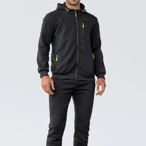 Zippered-pocket Hoodie And Pants Set Relaxed Fit
