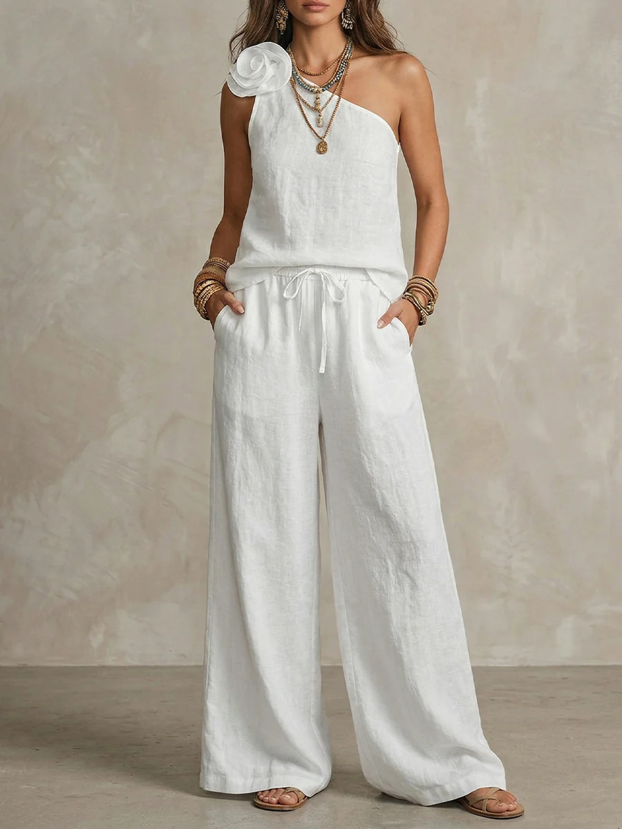 Sexy Urban-Style Loose-Fit Sleeveless Pantsuit - Image 6