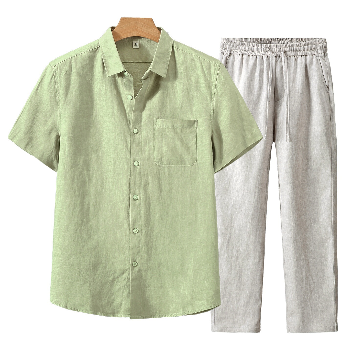 Linen Shirt Men's Short-sleeve Suit - Image 5