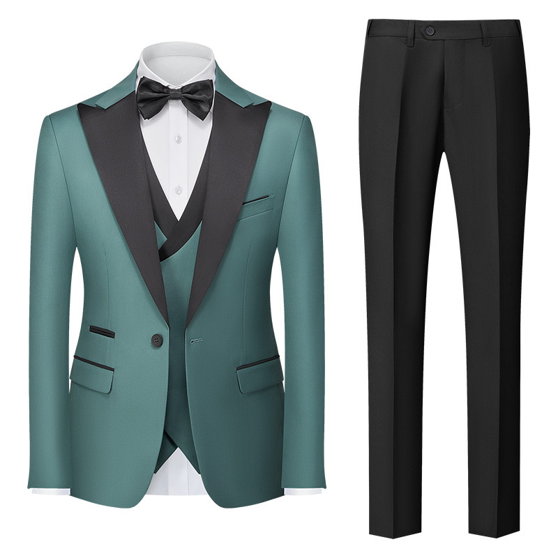 Korean-style Slim-fit Three-piece Suit Set - Image 2