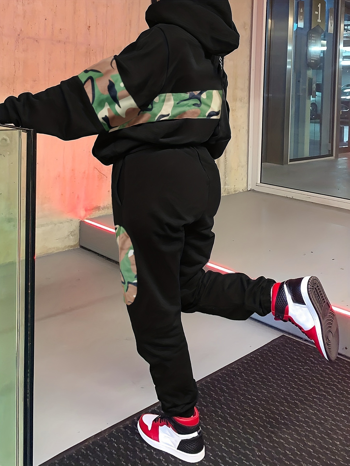 Women's Casual Street-Style Long-Sleeve Leopard-Print Pantsuit - Image 4