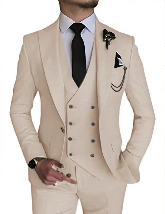 Men's Fashionable Casual Business Three-Piece Suit - Image 5