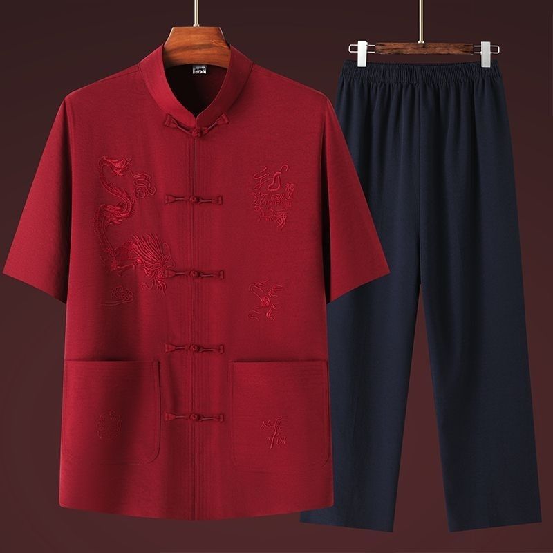 Men's Thin Casual New Chinese-style Short-sleeve Suit - Image 10