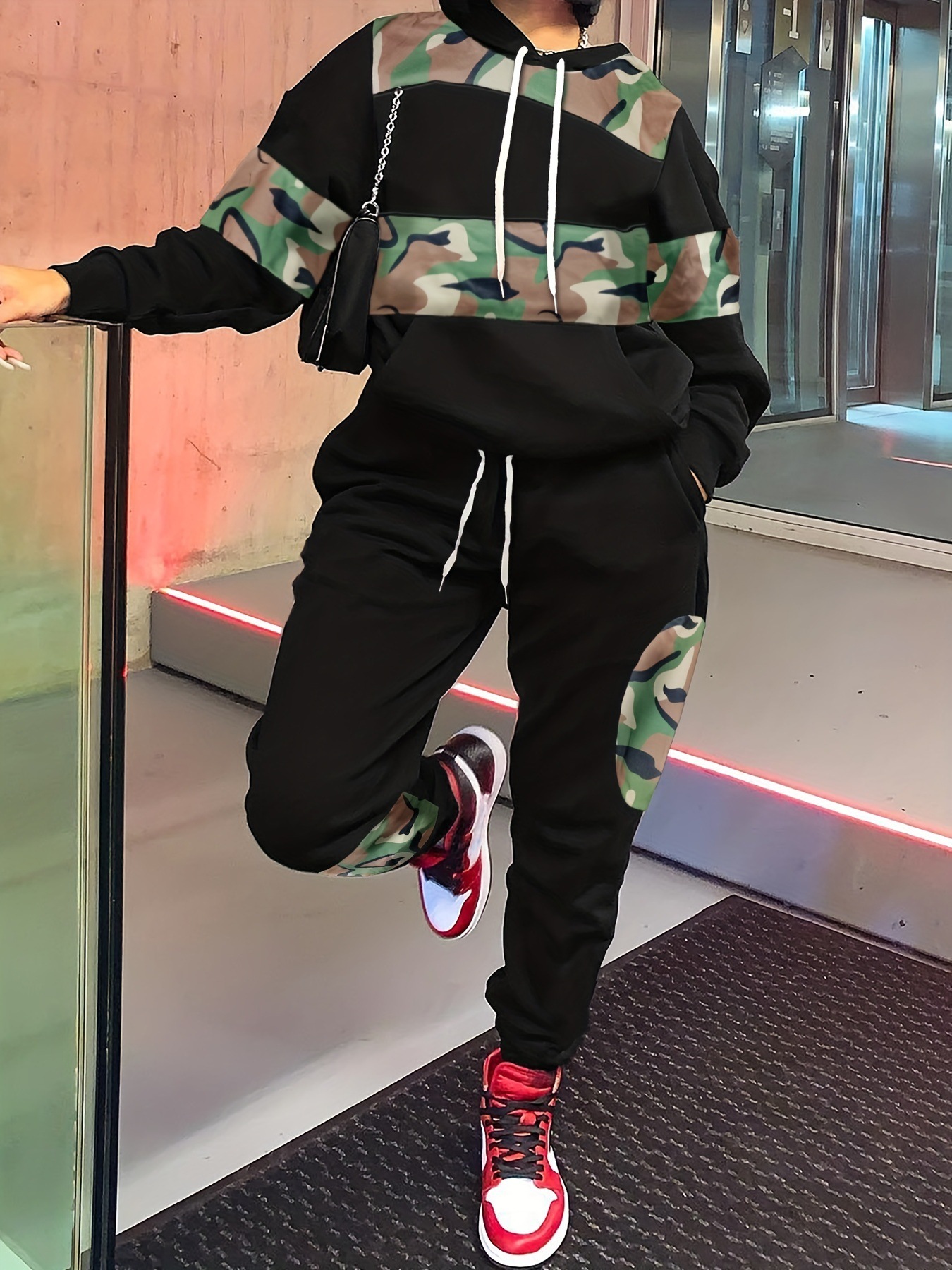 Women's Casual Street-Style Long-Sleeve Leopard-Print Pantsuit - Image 7