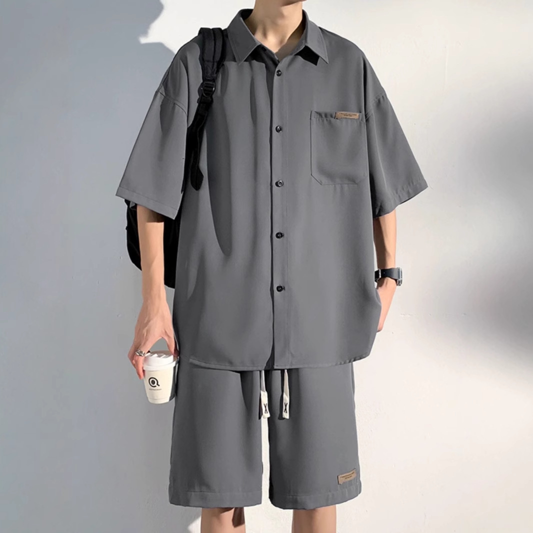 Men's Fashionable Casual Loose Short-Sleeve Suit - Image 5