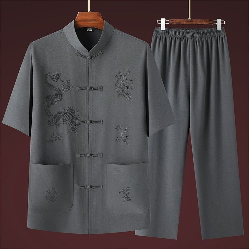 Men's Thin Casual New Chinese-style Short-sleeve Suit - Image 7