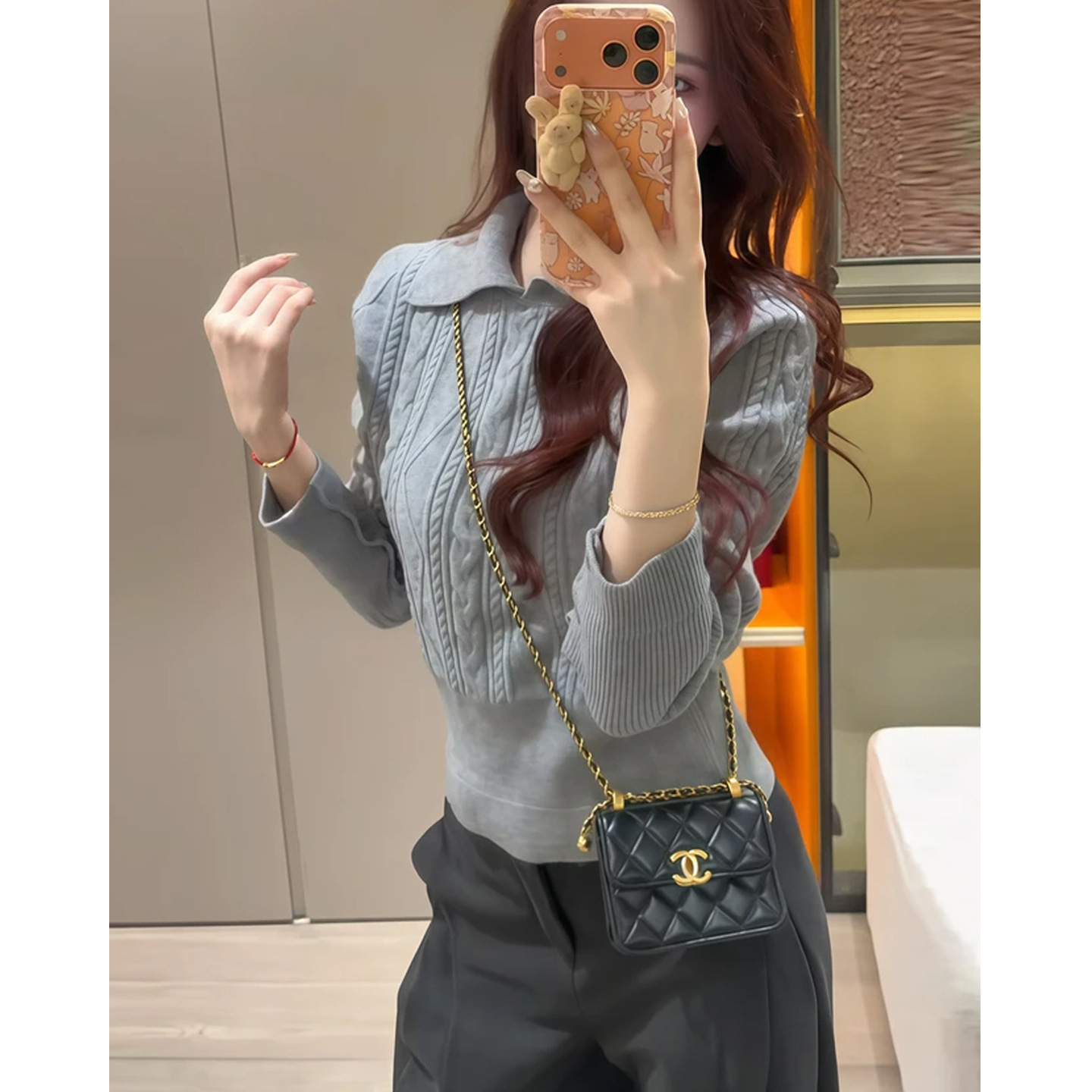 Laid-back Innerwear Mock-neck Slimming Pullover Sweater - Image 3