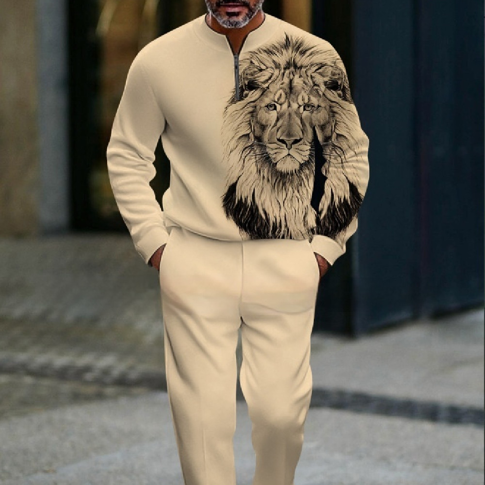 Casual Fashion Men's Long-Sleeve Pants Set