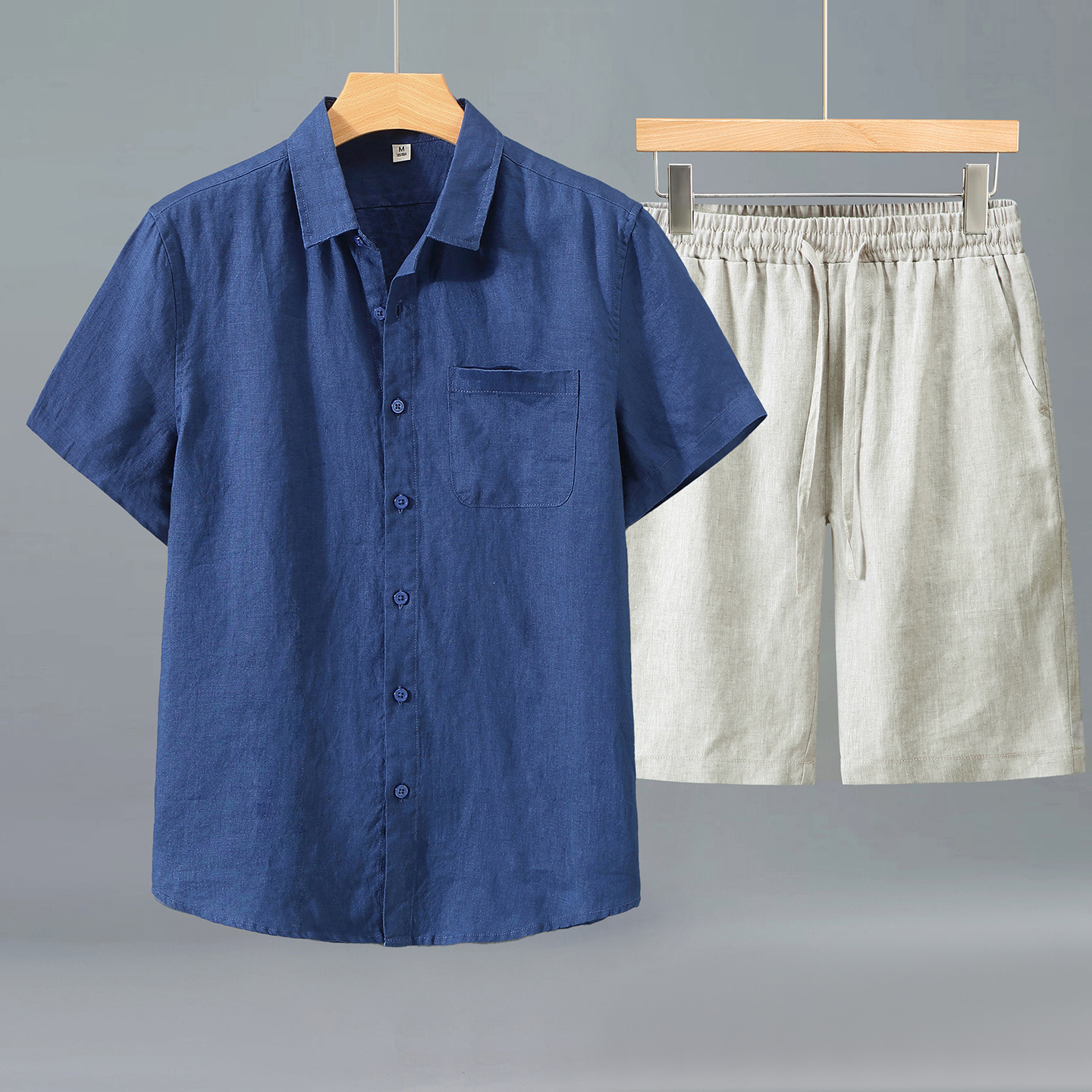 Linen Shirt Men's Short-sleeve Suit - Image 6