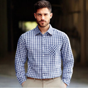 Base-layer Multi-color Plus-size Shirt Turn-down Collar Plaid Shirt