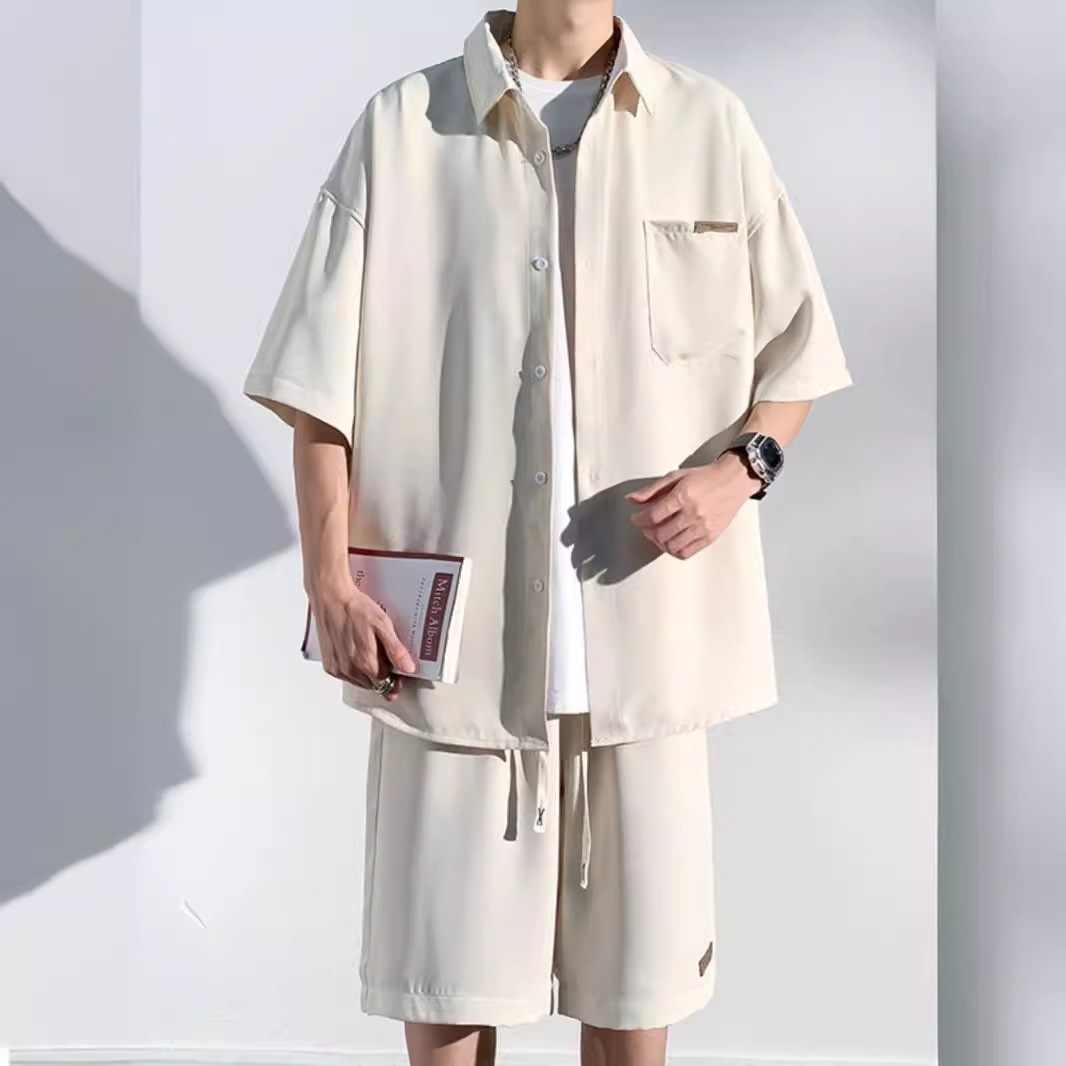 Men's Fashionable Casual Loose Short-Sleeve Suit - Image 7