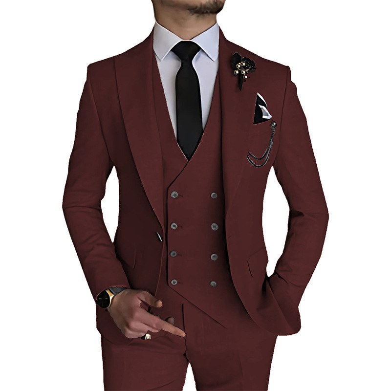 Men's Fashionable Casual Business Three-Piece Suit - Image 6