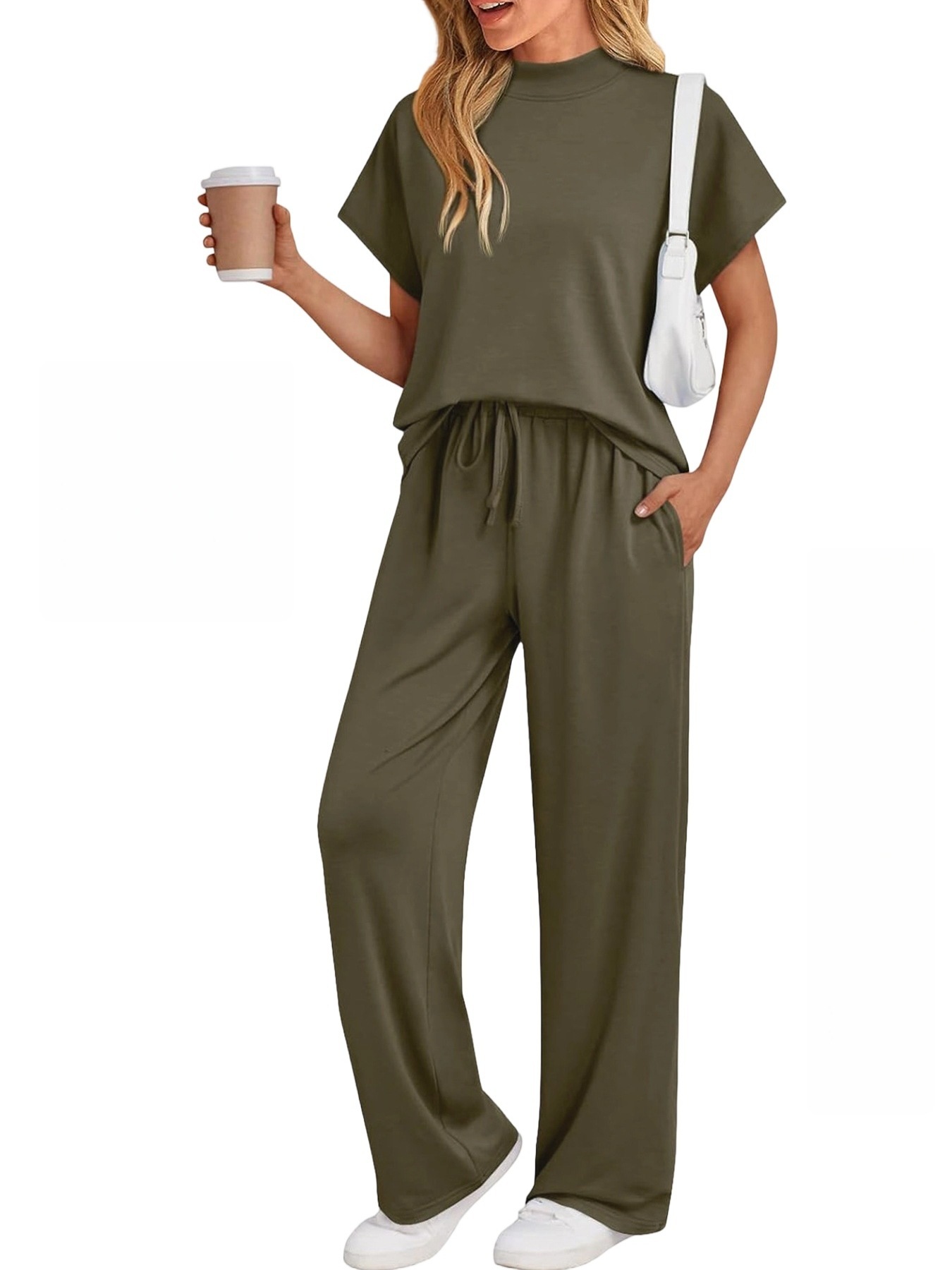 Women's Casual Wear Solid-color Casual Set - Image 5