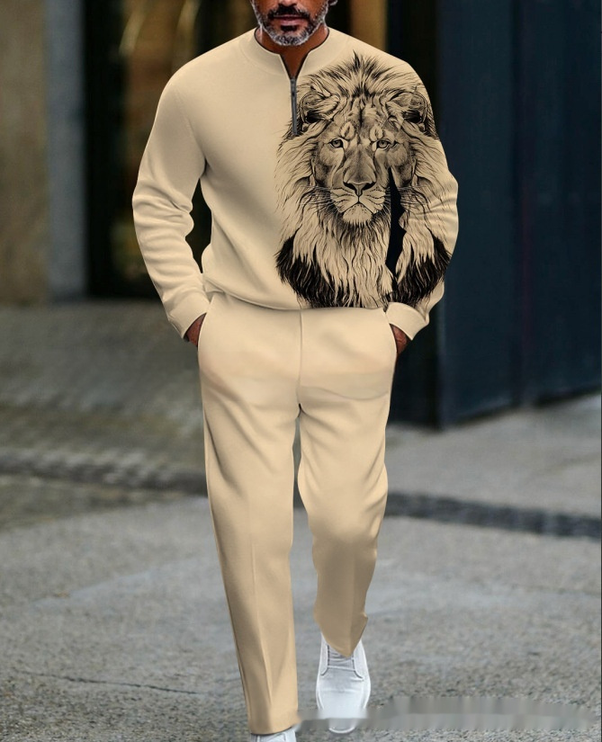 Casual Fashion Men's Long-Sleeve Pants Set - Image 5