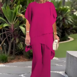 Chiffon Solid Color Loose And Irregular Suit