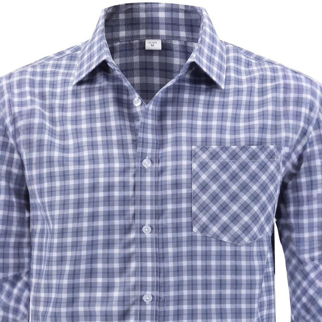 Base-layer Multi-color Plus-size Shirt Turn-down Collar Plaid Shirt - Image 4
