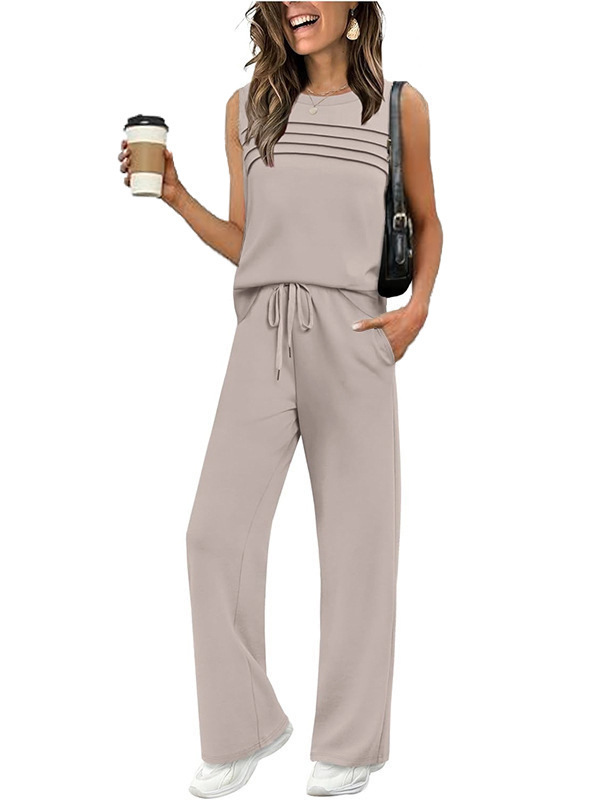 Womens Pleated Vest Top Two-Piece Set - Image 10