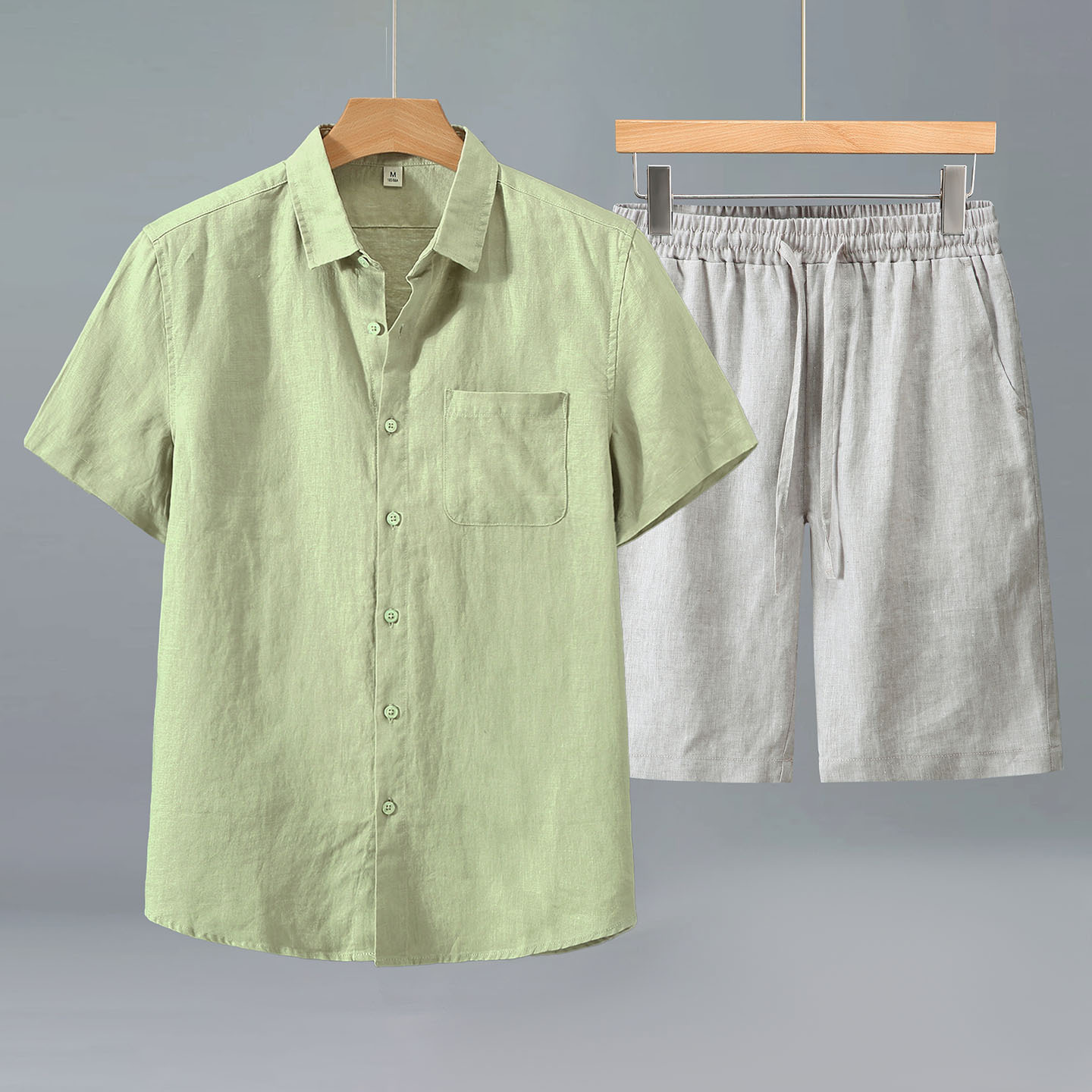 Linen Shirt Men's Short-sleeve Suit - Image 2