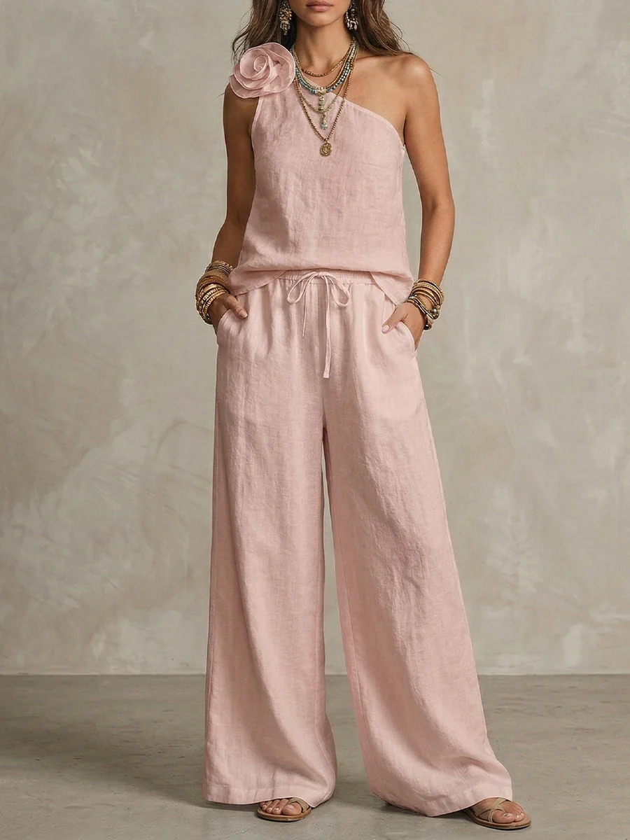 Sexy Urban-Style Loose-Fit Sleeveless Pantsuit - Image 4