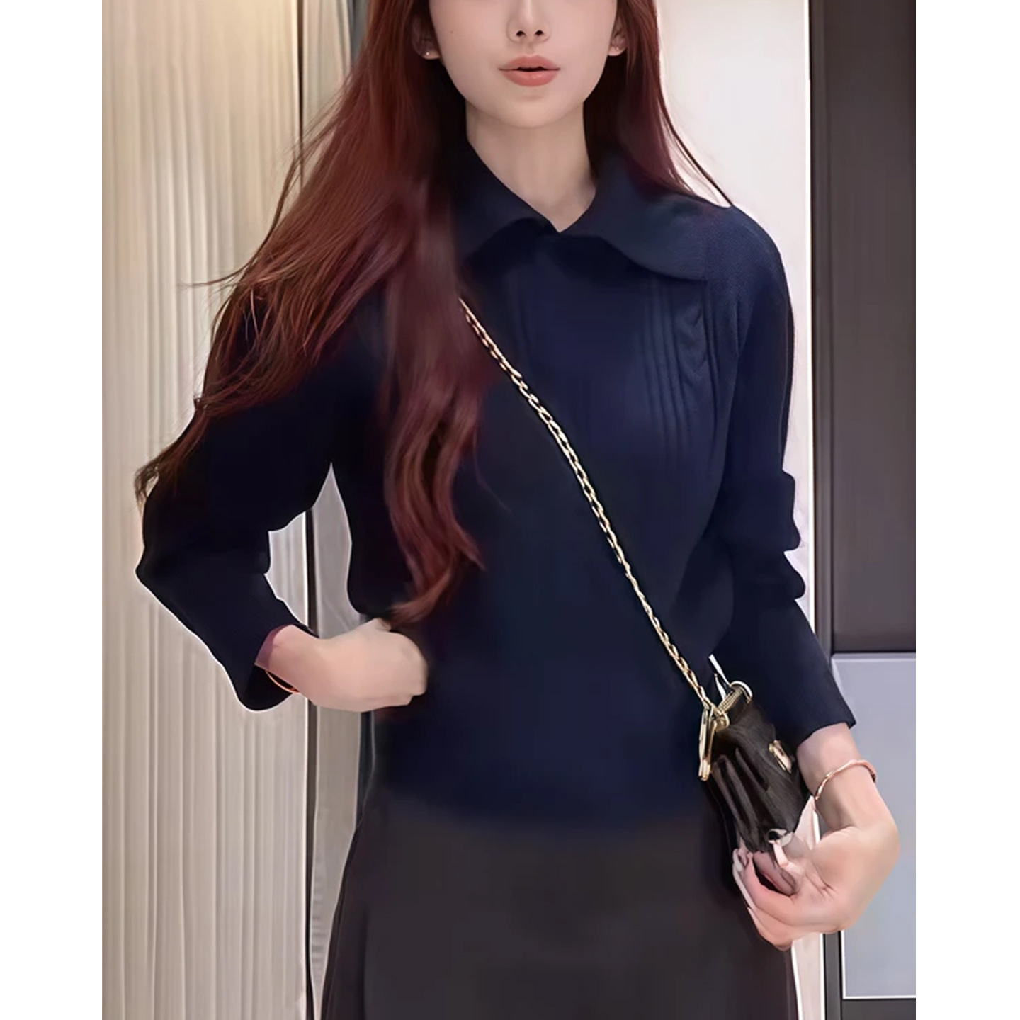 Laid-back Innerwear Mock-neck Slimming Pullover Sweater - Image 8