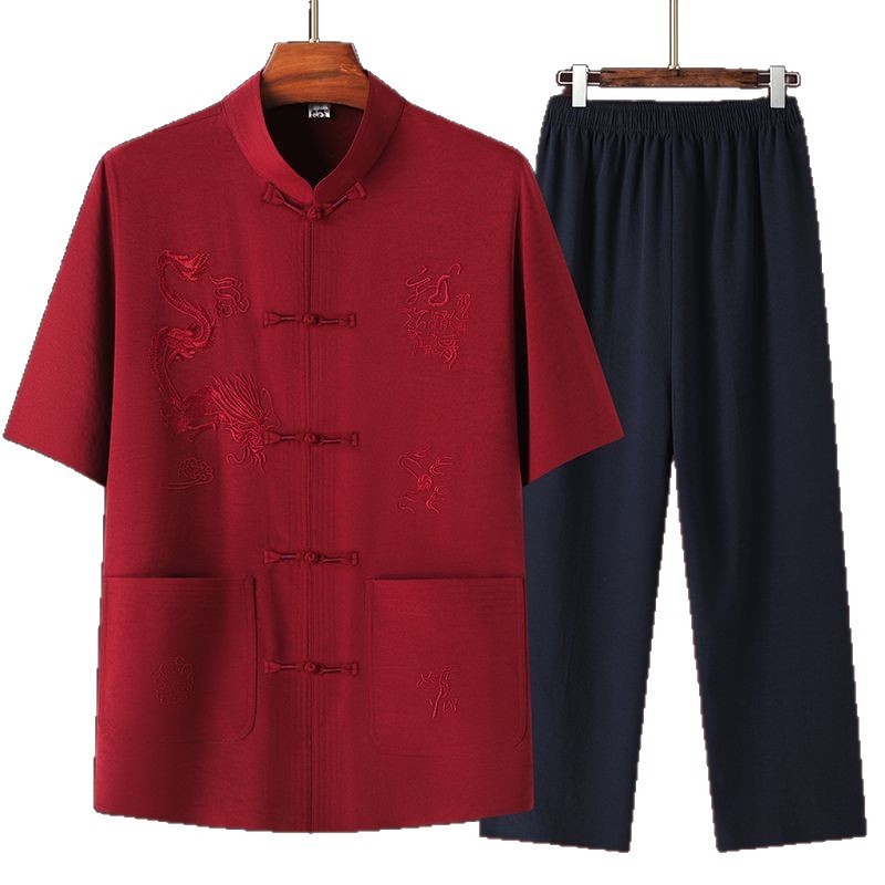 Men's Thin Casual New Chinese-style Short-sleeve Suit - Image 5