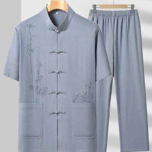 Ice Silk Short-sleeve Shirt For Men