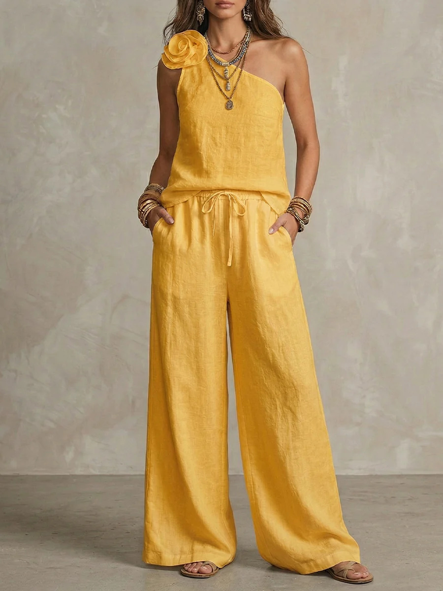 Sexy Urban-Style Loose-Fit Sleeveless Pantsuit - Image 3