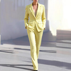Women's Elegant, Sophisticated Long-Sleeve Blazer And Pants Suit