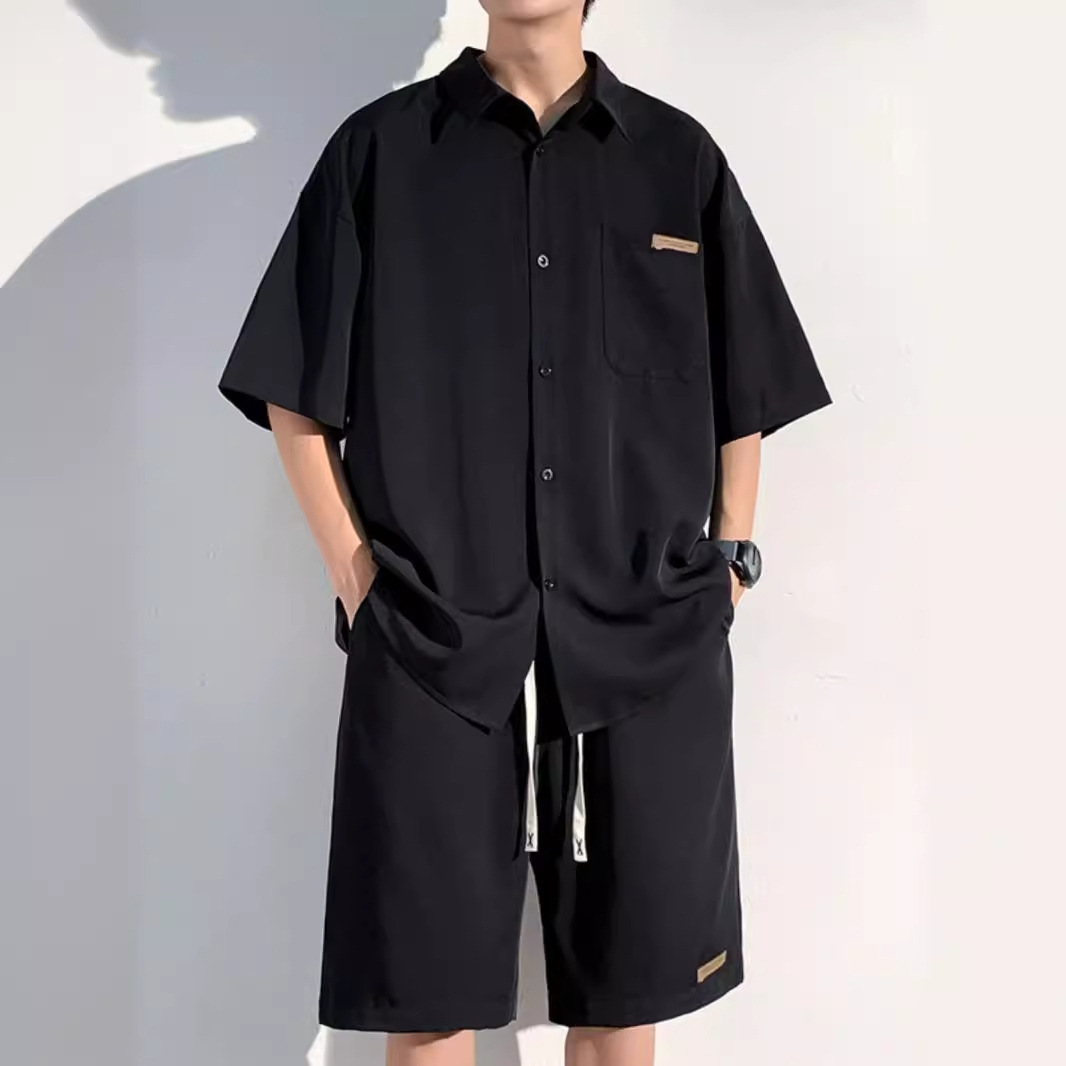 Men's Fashionable Casual Loose Short-Sleeve Suit - Image 4