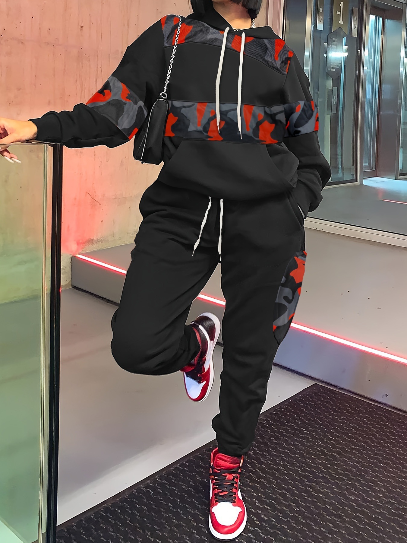 Women's Casual Street-Style Long-Sleeve Leopard-Print Pantsuit - Image 6