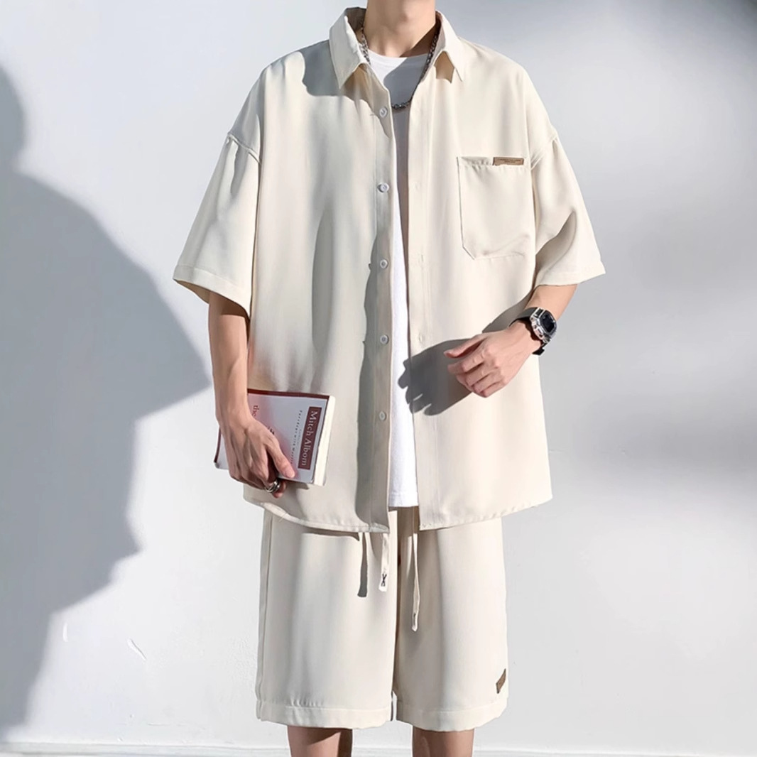 Men's Fashionable Casual Loose Short-Sleeve Suit - Image 6