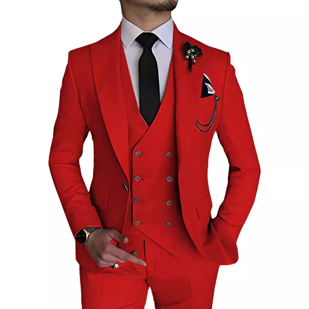Men's Fashionable Casual Business Three-Piece Suit