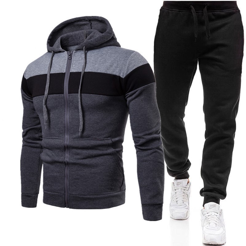 Men's Casual Plus-Size Loose Sweatshirt Set - Image 2
