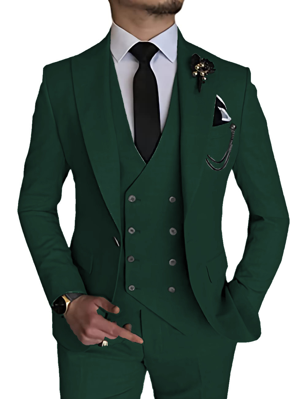 Men's Fashionable Casual Business Three-Piece Suit - Image 10