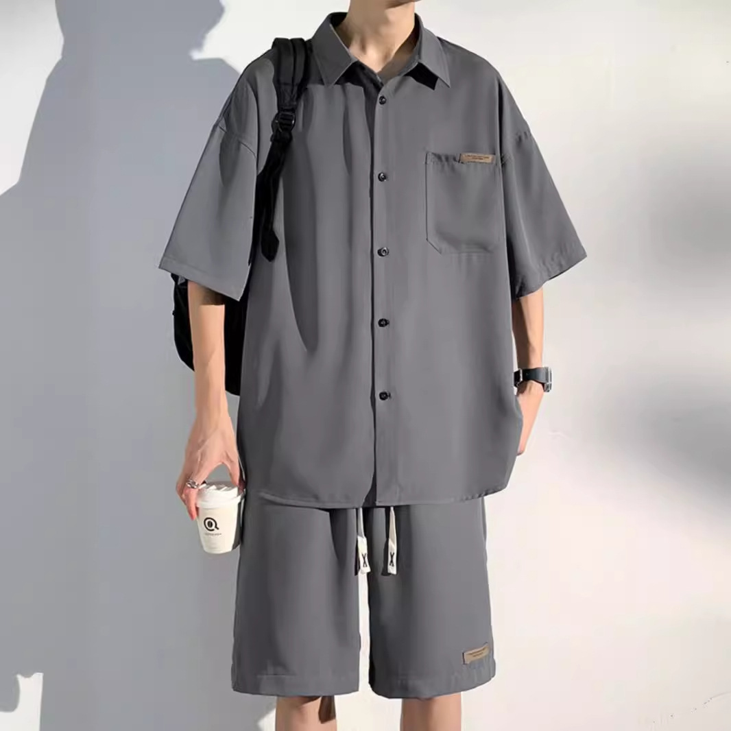 Men's Fashionable Casual Loose Short-Sleeve Suit - Image 3