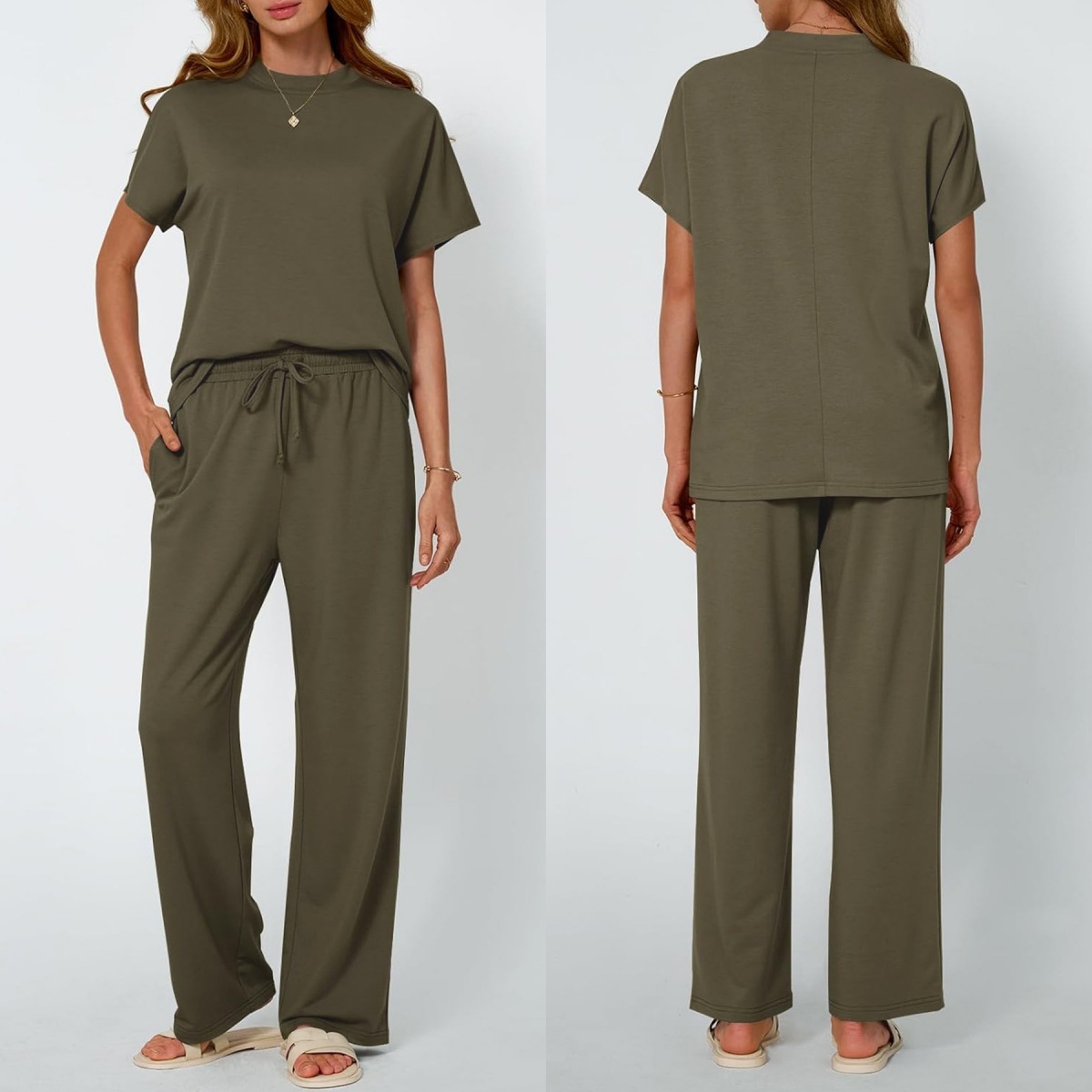 Women's Casual Wear Solid-color Casual Set - Image 4