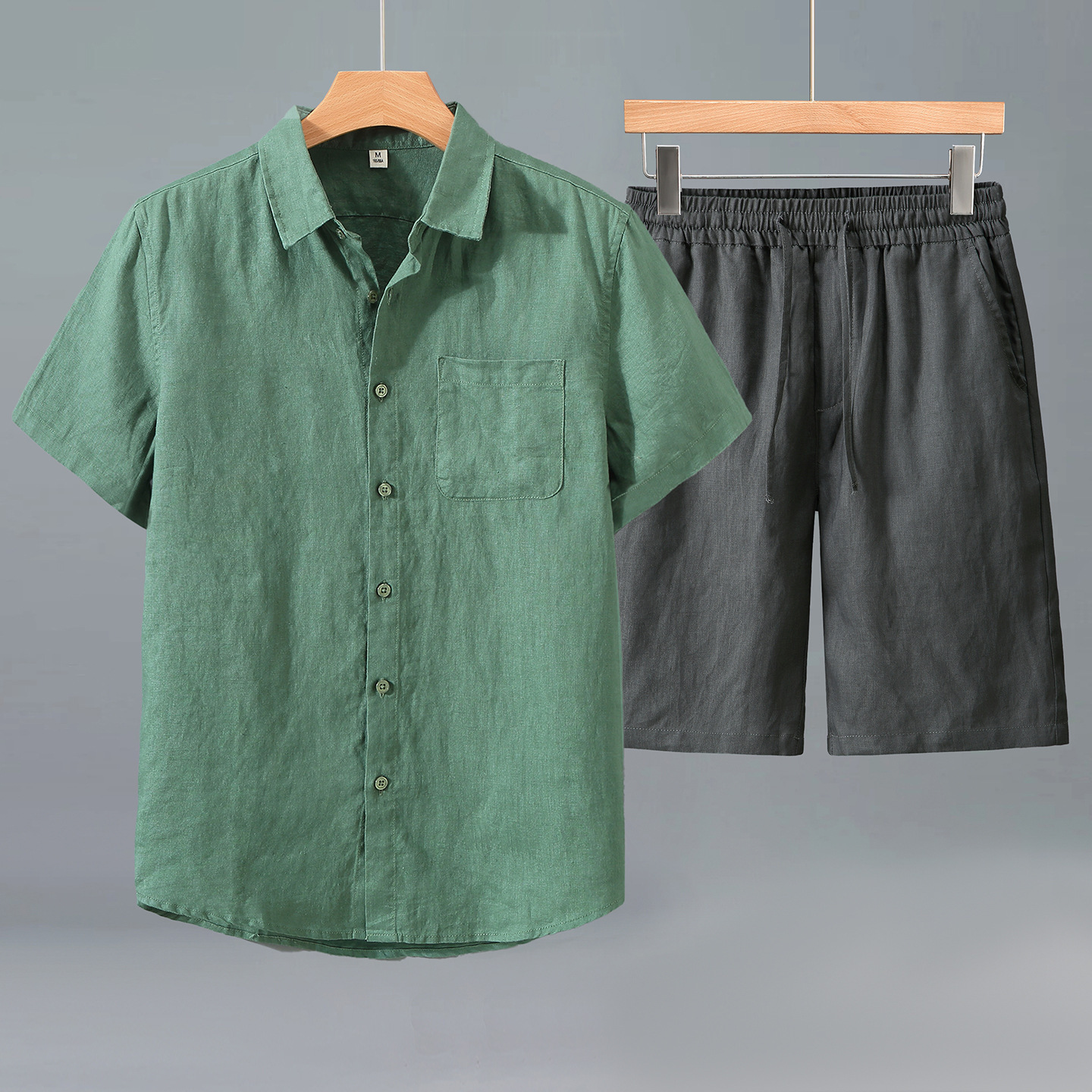 Linen Shirt Men's Short-sleeve Suit - Image 7