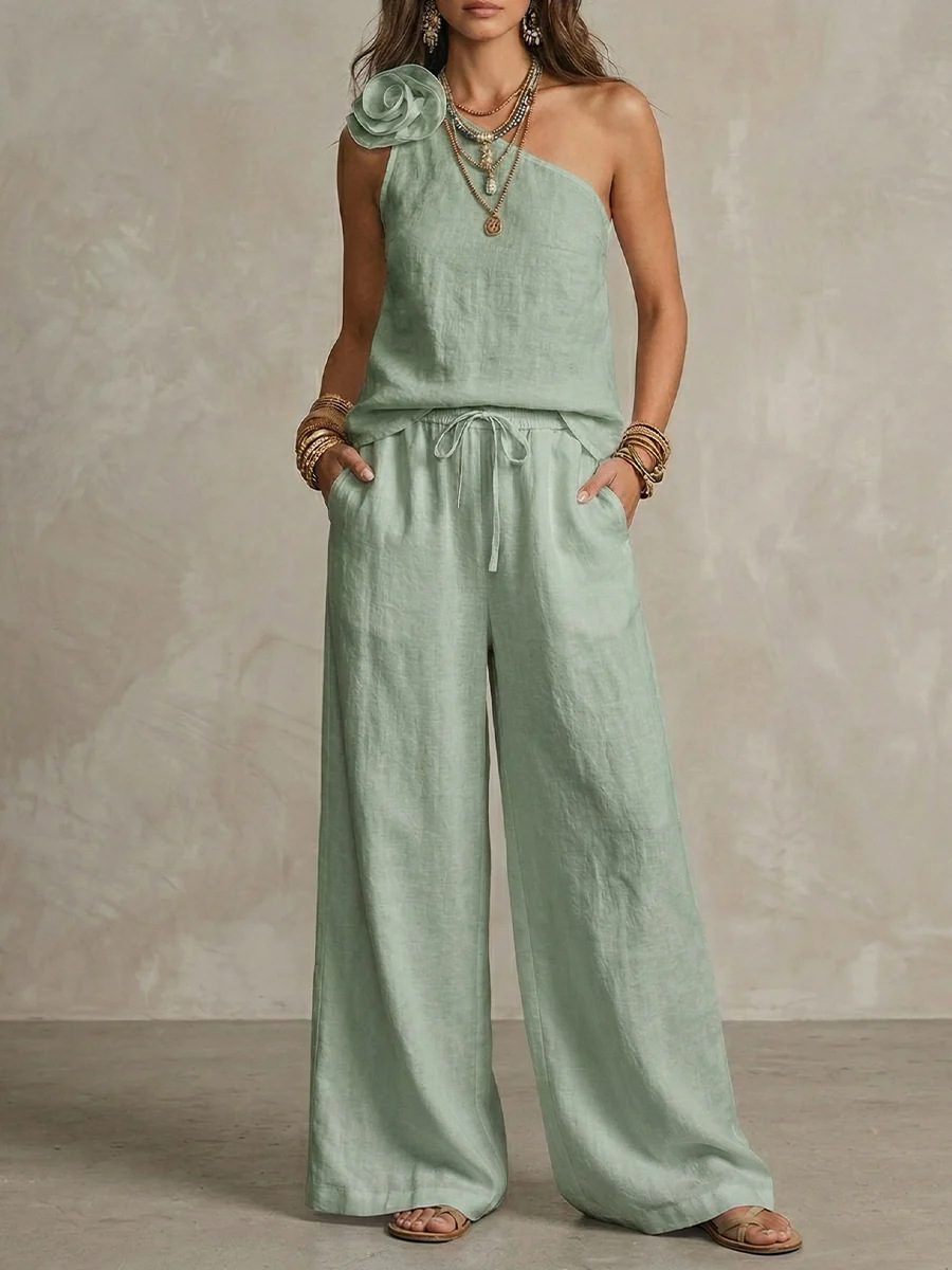 Sexy Urban-Style Loose-Fit Sleeveless Pantsuit - Image 7