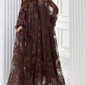 Lace Tie Double Layer Swing Dress