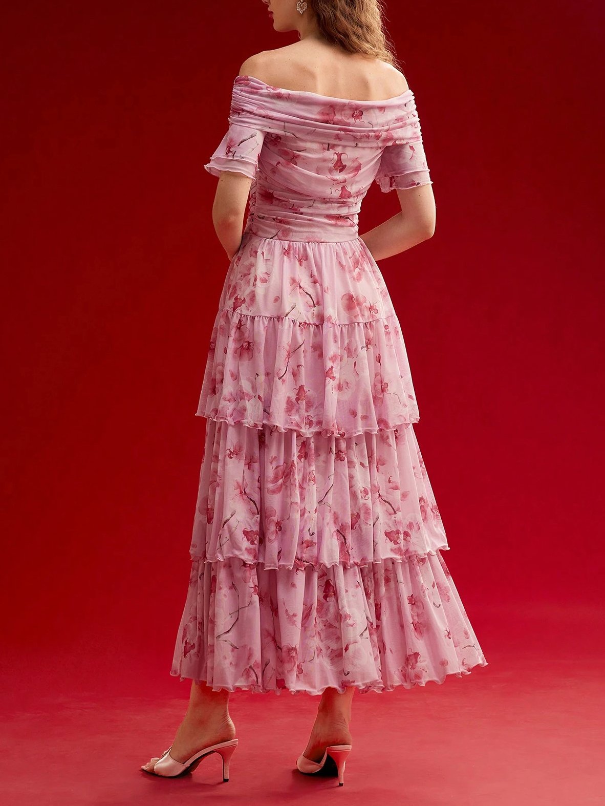 Floral Off-the-Shoulder Tiered Maxi Dress - Image 5